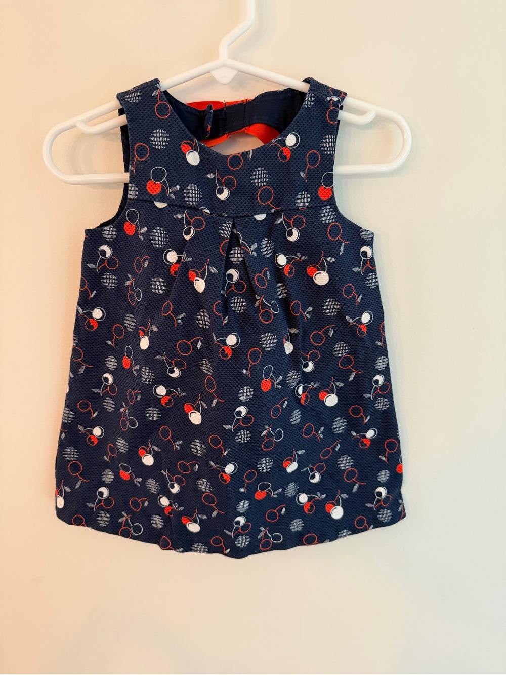 Janie and Jack Cherry Print Sleeveless Girls dress